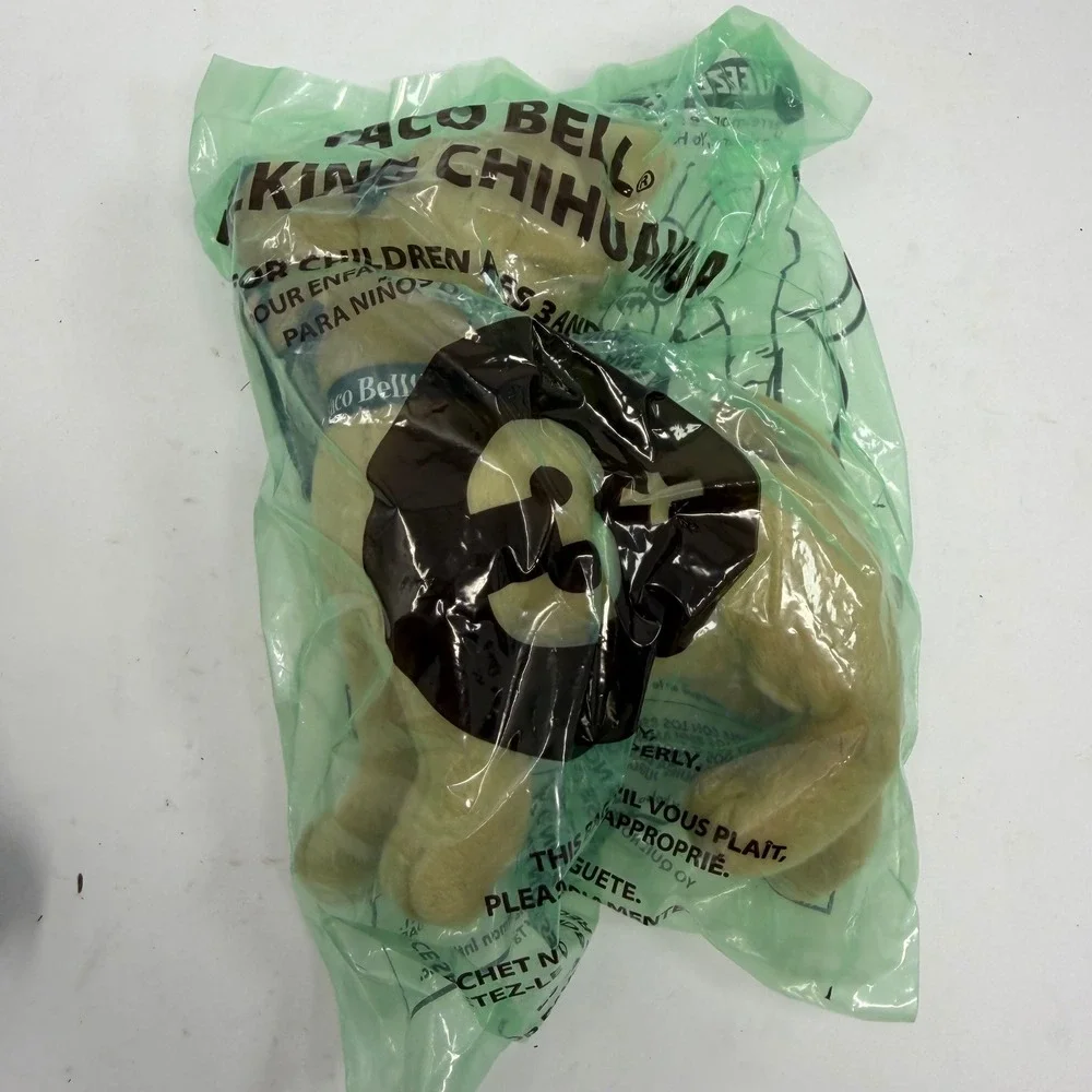 Vintage 1999 Taco Bell Talking Chihuahua Plush Sealed Drop the Chalupa Wanted